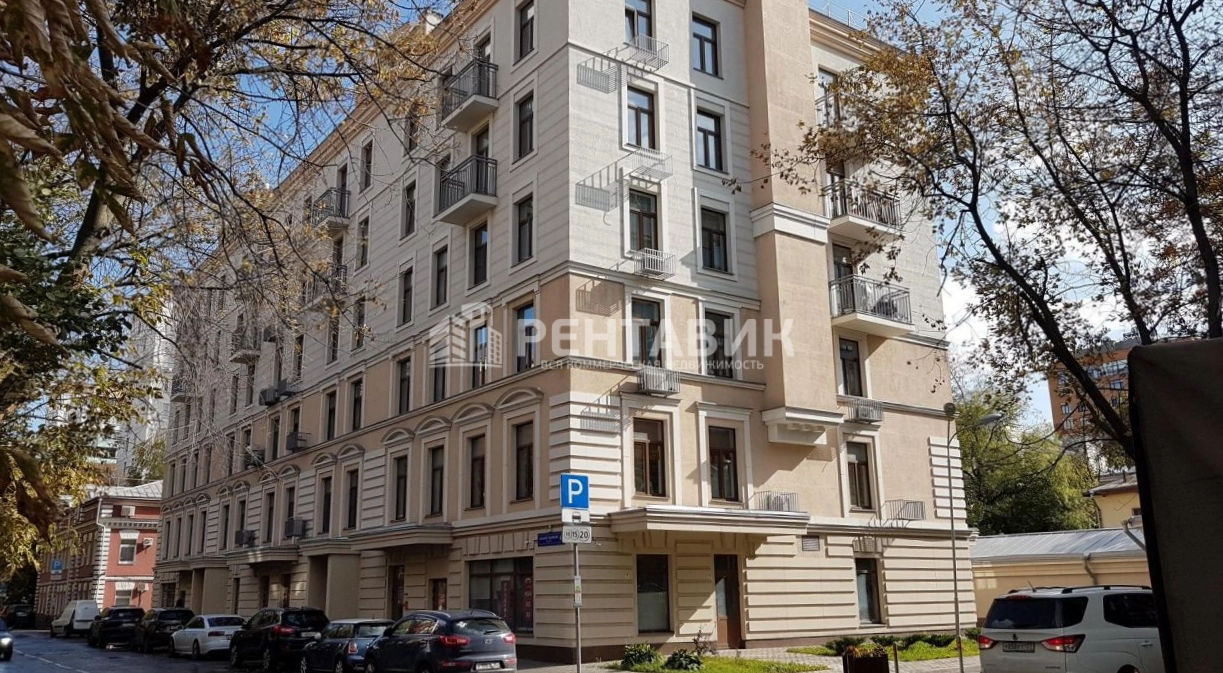 фасад дома, здание по адресу г Москва, Большой Тишинский пер, д 45