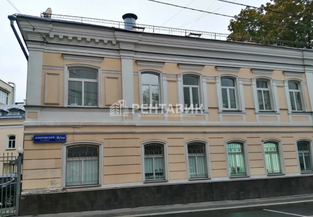 фасад дома, здание по адресу г Москва, Покровский б-р, д 6/20 стр 2