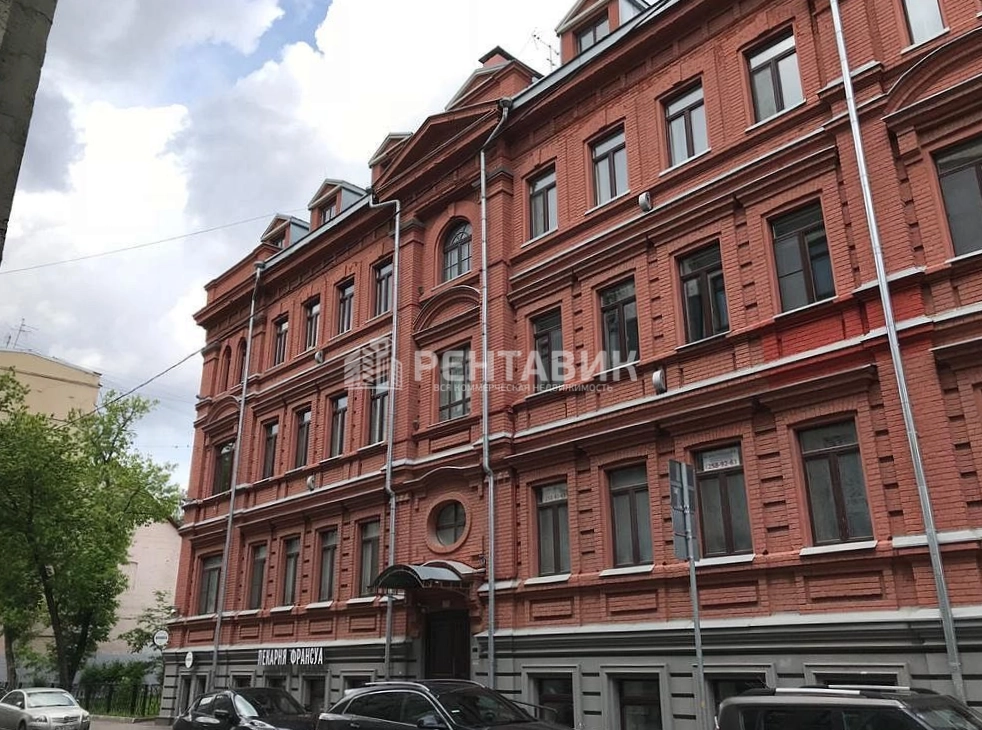 фасад дома, здание по адресу г Москва, Печатников пер, д 19 стр 1