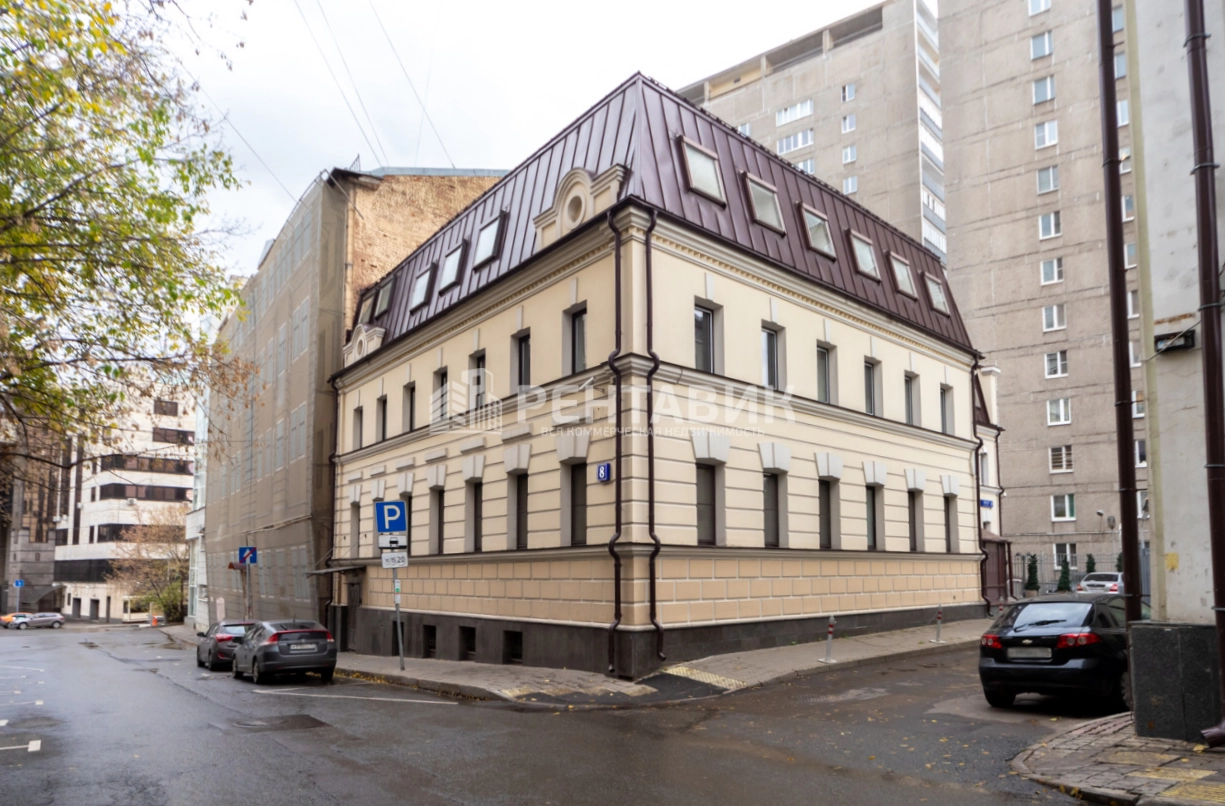 фасад дома, здание по адресу г Москва, пер Докучаев, д 8