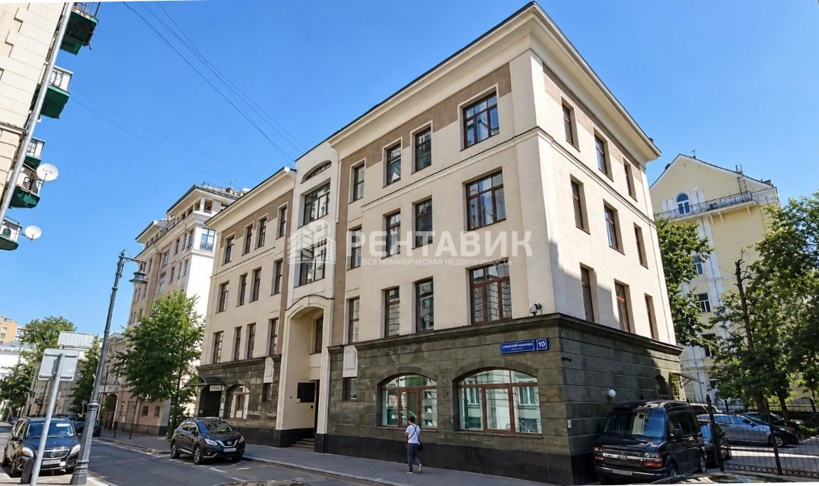 фасад дома, здание по адресу г Москва, Староконюшенный пер, д 10