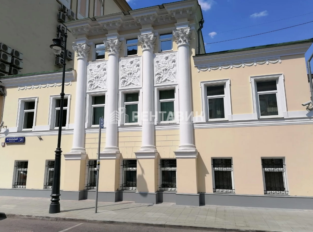 фасад дома, здание по адресу г Москва, Вспольный пер, д 21