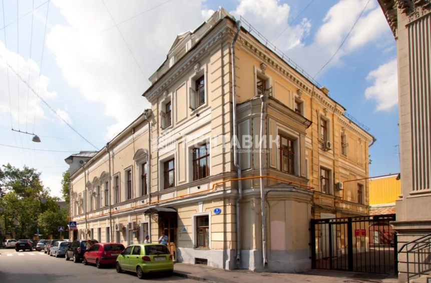 фасад дома, здание по адресу г Москва, Малый Кисловский пер, д 9 стр 1