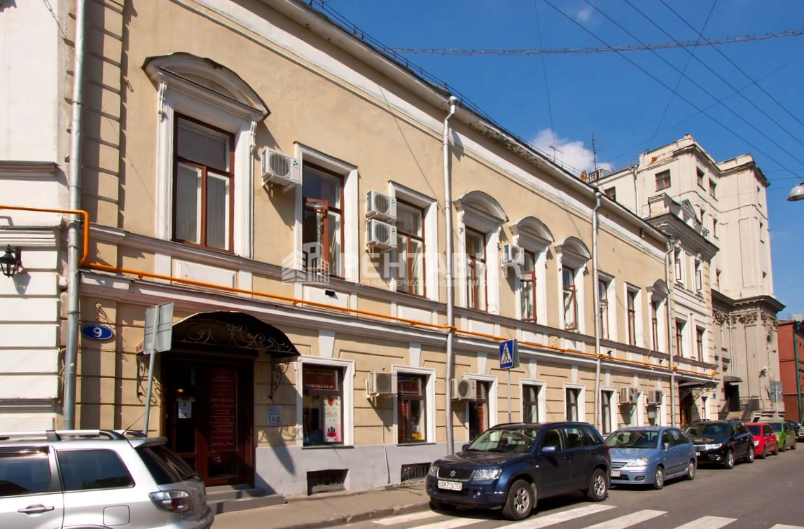 фасад дома, здание по адресу г Москва, Малый Кисловский пер, д 9 стр 1